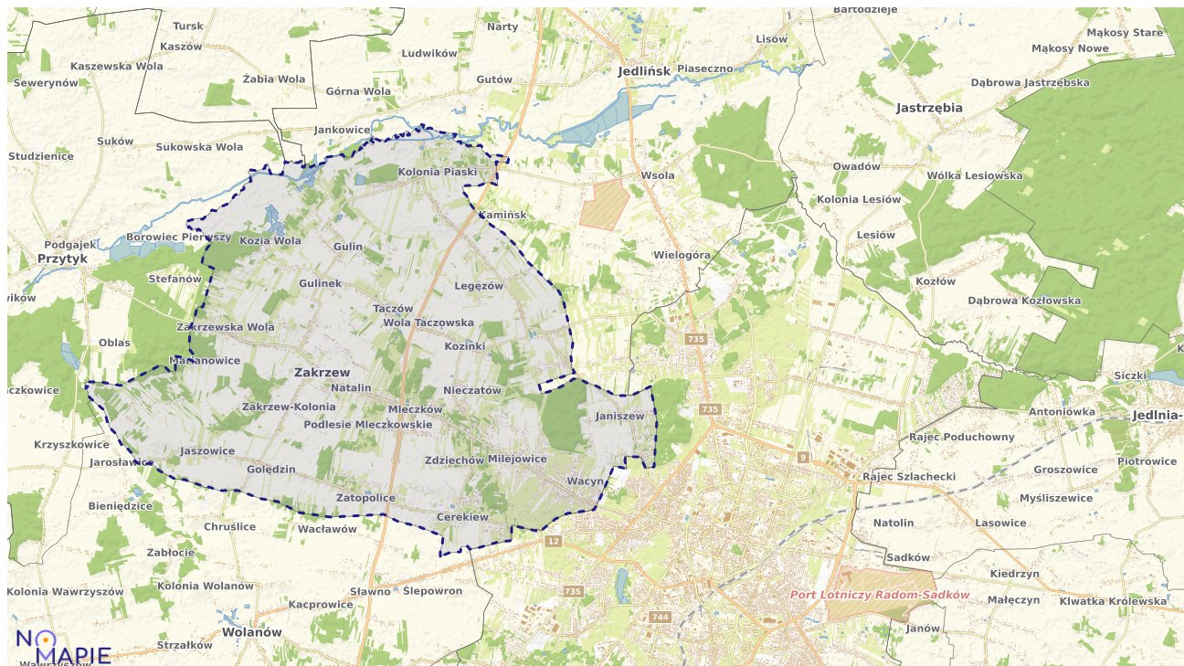 Mapa uzbrojenia terenu Zakrzewa